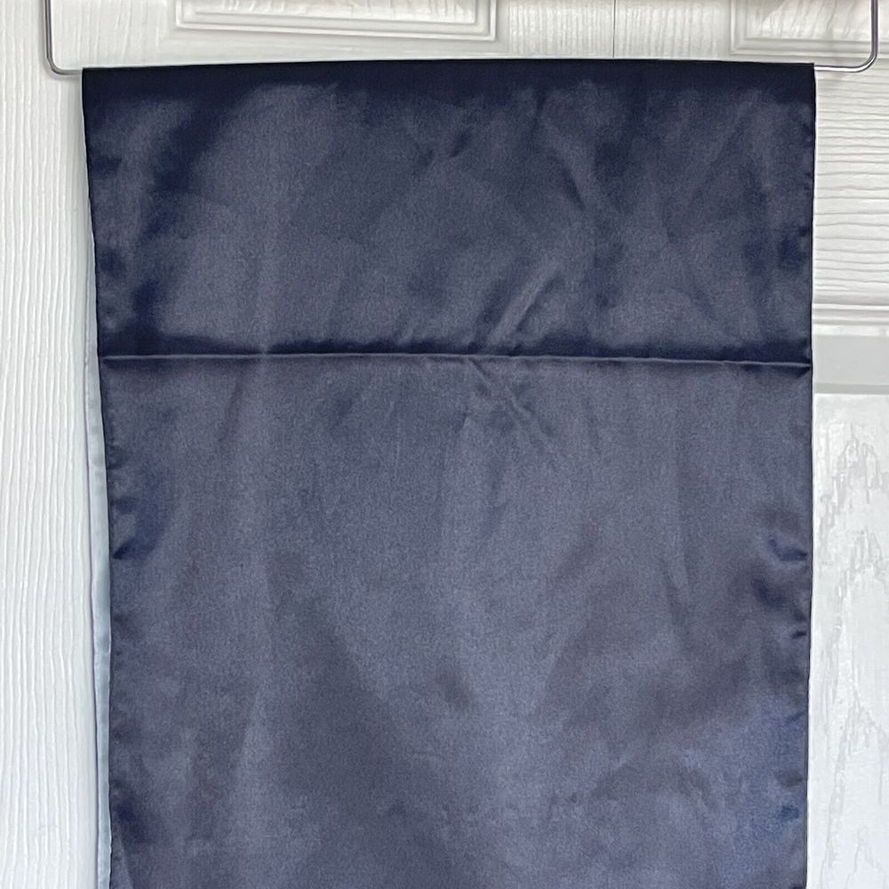 Reversible Scarf Fringe Gray And Black 38 x 12 Polyester - Picture 4 of 9